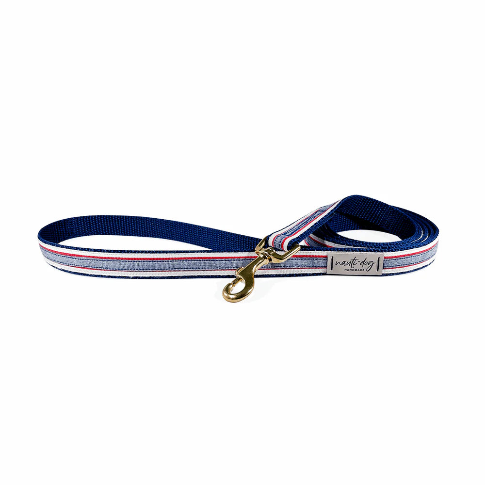 Classic Chambray Ribbon Dog Leash