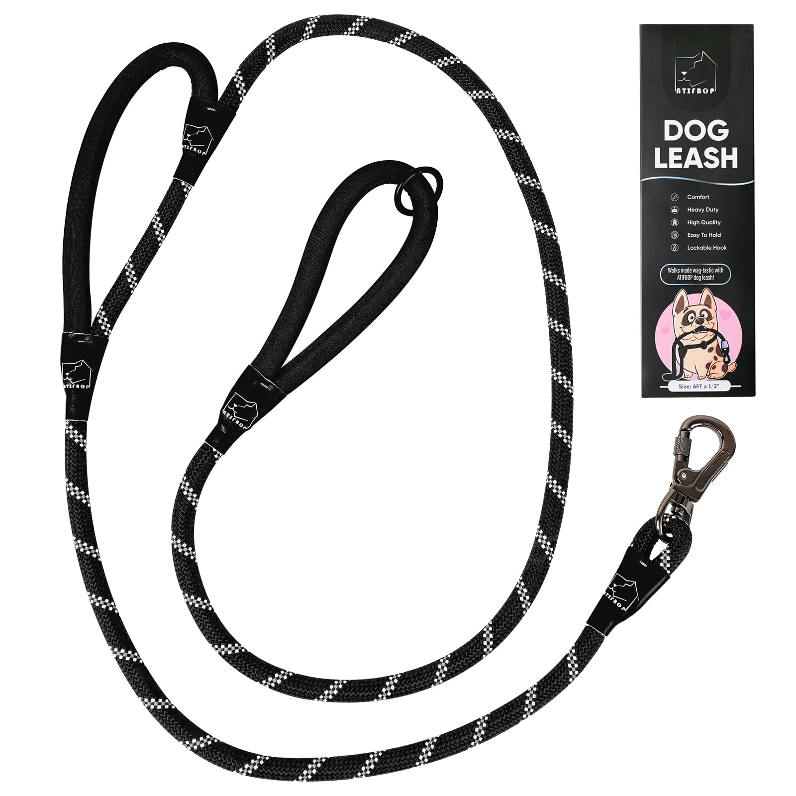6FT Double Handle Reflective Dog Leash